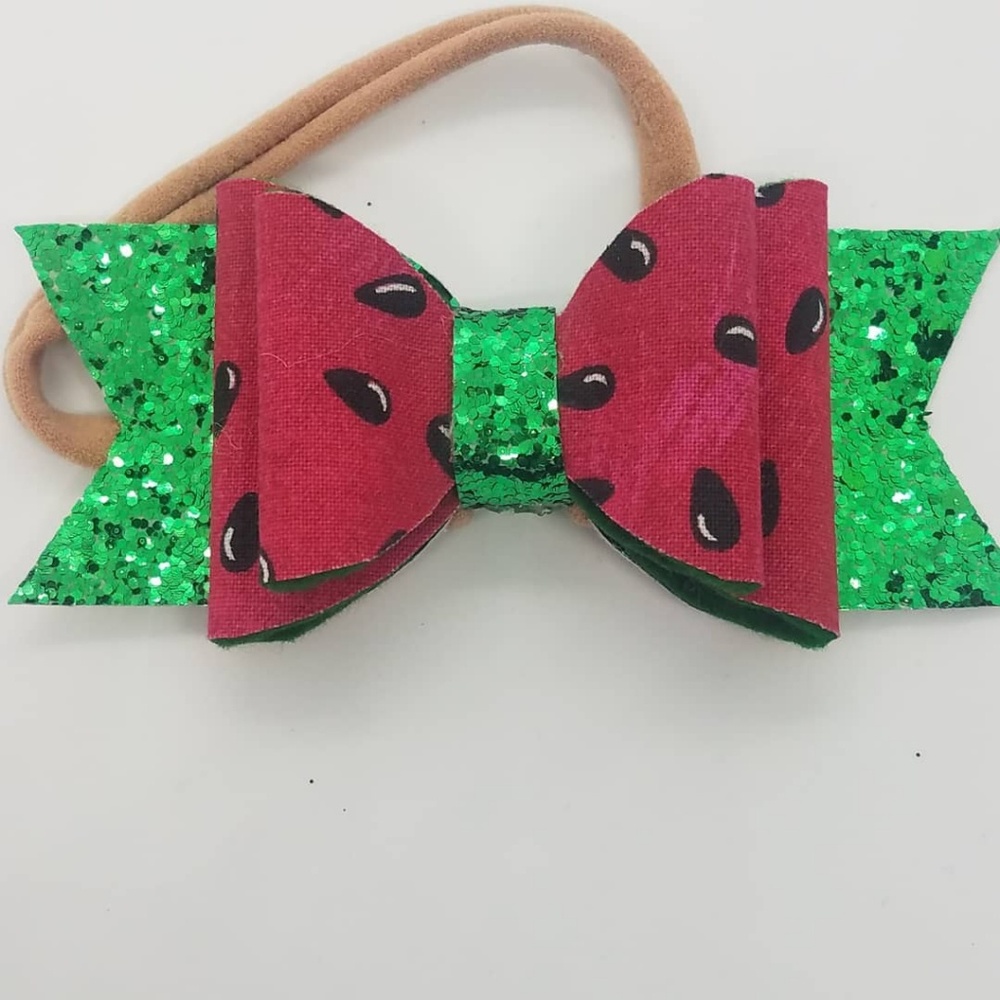 3 hand made hair bows - Picture 3 of 4